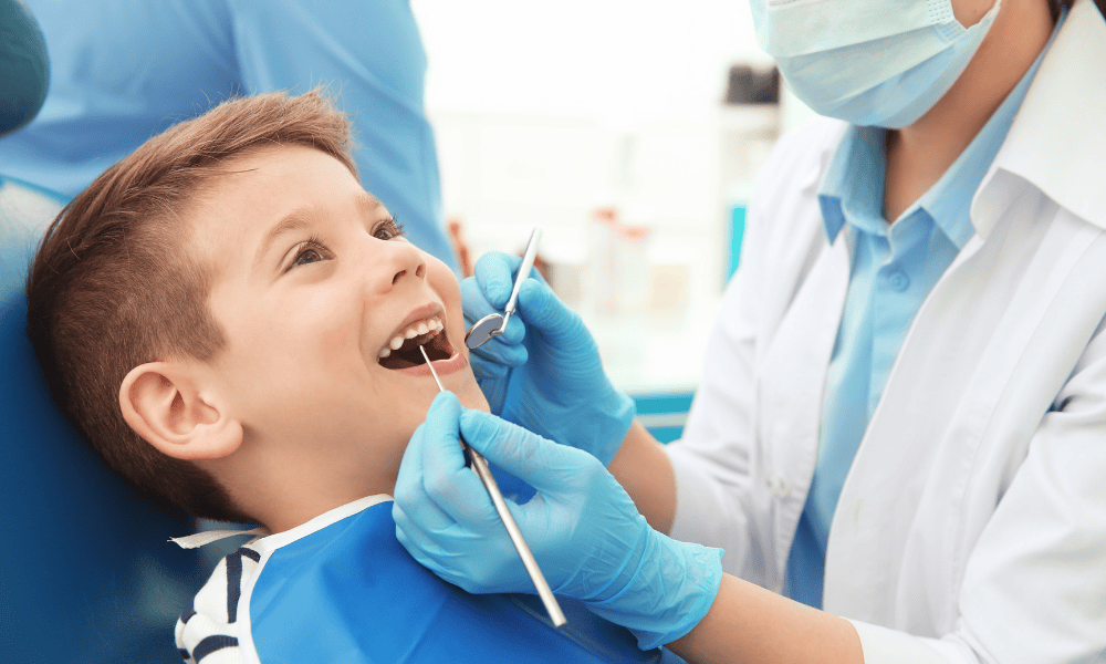 Child at the dentist